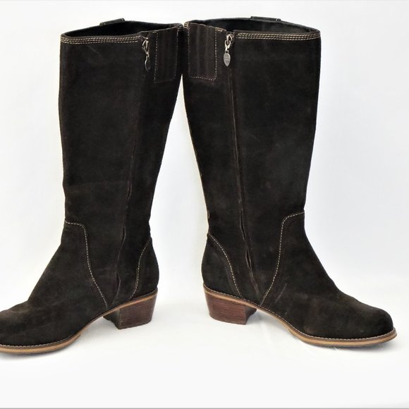 Red Wing Boots Tall Dark Brown Suede Bixby Size 9.5 D Wide Width - Picture 10 of 13